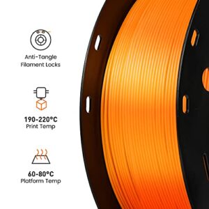 UVink 3D Printer Filament 1.75mm PLA Bubble-Free Low Warpage 1KG Bundle Compatible for Most FDM 3D Machines. (Orange)