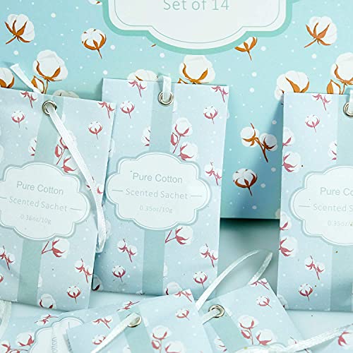 LA BELLEFÉE Sachet Bags for Drawers, Closets and Dresser Set 28 Packs (14 Linen+14 Cotton Sachets)