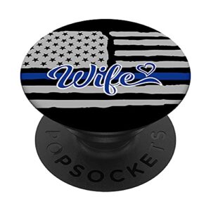 police wife, american flag, thin blue line police flag popsockets swappable popgrip