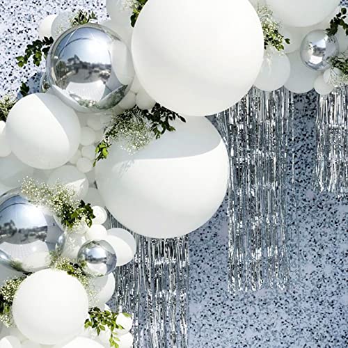 White Balloons 12 Inch, 100 Pack Premium Quality Latex Party Balloons for Brthday Shower Weding Decorations