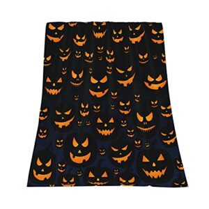 halloween pumpkin ultra-soft micro fleece blanket durable keeps warm the office blanket for all seasons and scene 60x50 inch