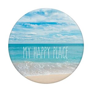 Rae inspired Dunn mug my happy place summer vacay beach day PopSockets Swappable PopGrip