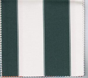 ad fabric waterproof outdoor canvas stripes fabric per yard 60 inches wide, hunter green/off white