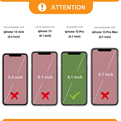 Bocasal Detachable Wallet Case for iPhone 13 Pro RFID Blocking Card Slots Holder Premium PU Leather Magnetic Kickstand Shockproof Wrist Strap Removable Flip Protective Cover 5G 6.1 inch (Brown)