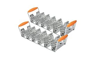 A2 Blackstone Stainless Steel Taco Rack Holder with Handles (2)
