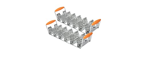 A2 Blackstone Stainless Steel Taco Rack Holder with Handles (2)