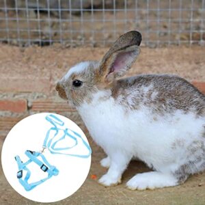 Balacoo Rabbit Harness, Adjustable Bunny Harness Leash Nylon Strap Small Animals Pet Accessories for Outdoor Walking (Random Color)