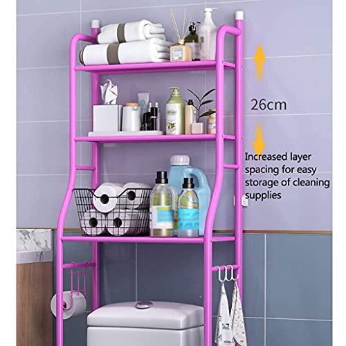 Cushion 3Tier Freestanding Bathroom Storage Cabinet, Over The Toilet Shelf Organizer, Adjustable Height Metal Rack, Bathroom Space Saver, Easy To Assembly Storage Shelves, For Bathroom, Kitchen(gold)