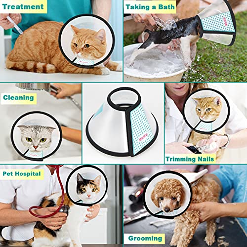 MintCat Mini Cat Cone for Rabbits, Adjustable Recovery Pet Cone, Protective Elizabethan Collar for Rabbits Tiny Kitten After Surgery to Stop Licking