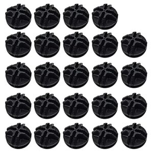 alamic wire cube connectors plastic connectors wire grid cube storage organizer connector for wire cube storage unit cube storage modular closet - black - 24 pack