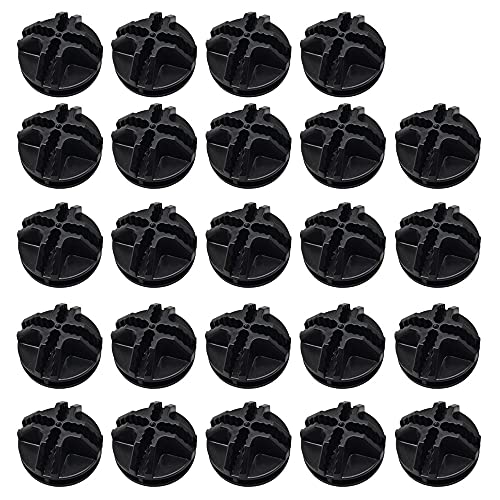 Alamic Wire Cube Connectors Plastic Connectors Wire Grid Cube Storage Organizer Connector for Wire Cube Storage Unit Cube Storage Modular Closet - Black - 24 Pack