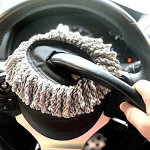 Microfiber Car Duster Brush - Cleaning Tool for Car Interior and Exterior, Soft Scratch Free Reusable Hand Duster Great for Cleaning Car Interior and Exterior,Washable Duster for Car and Home