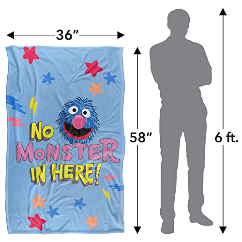 Sesame Street No Monster in Here Officially Licensed Silky Touch Super Soft Throw Blanket 36" x 58"