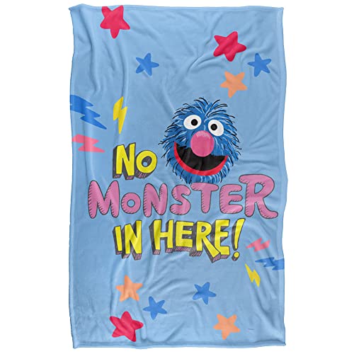 Sesame Street No Monster in Here Officially Licensed Silky Touch Super Soft Throw Blanket 36" x 58"