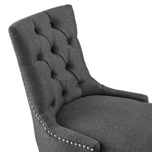 Modway Regent Tufted Fabric Swivel Office Chair in Black Gray