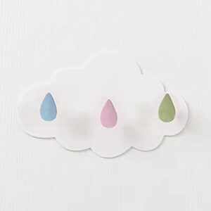 nc cloud hooks for towels & clothes, bathroom & living decoration, self adhesive (rainbow)