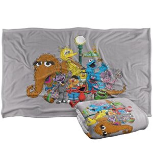 sesame street group street light officially licensed silky touch super soft throw blanket 36" x 58"