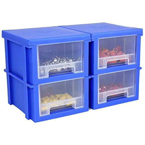 Modular Stackable Expandable Stacking Storage Hardware Organizer Bins with Drawers