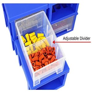 Modular Stackable Expandable Stacking Storage Hardware Organizer Bins with Drawers