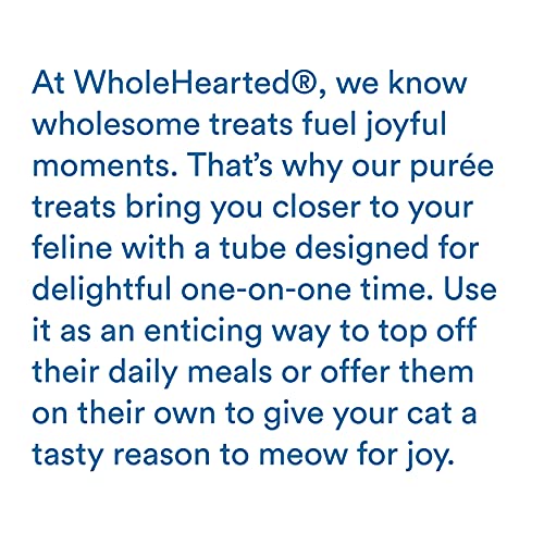 WholeHearted Squeezable Puree Cat Treat Variety Pack, 0.5 oz, Count of 6