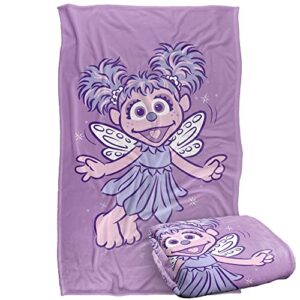 sesame street simple abby officially licensed silky touch super soft throw blanket 36" x 58"