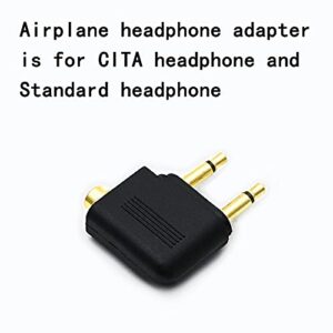 rgzhihuifz 3.5mm Male to 3.5mm Female Airplane Headphone Adapter Gold Plated (2 Pack)