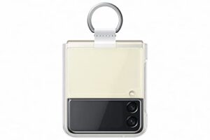 samsung galaxy z flip3 clear cover with ring - official case - plastic,foldable, transparent