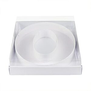 wenpack 12" cardboard number shaped mache decorative strawberries fillable sweets candy box with clear lid (white, 0)