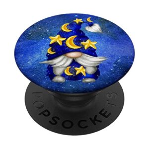 stay wild moon child with yellow stars and moon - cute gnome popsockets swappable popgrip