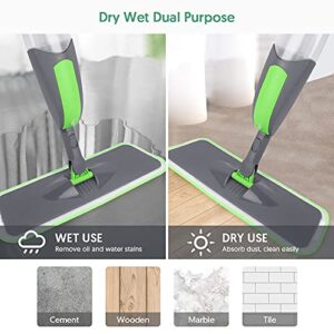 Spray Mop Floor Mop, ILAVCOOL Mops for Floor Cleaning Spray Floor Mops with 3 Reusable Microfiber Mop Pads & 550ML Refillable Bottle Wet Dry Mop for Hardwood Floor Laminate Tile Wood Floor Cleaner