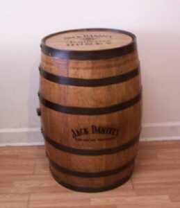 aunt molly's barrels j.d. tn honey whiskey barrel branded-engraved-sanded-finished