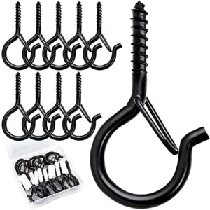 12 pcs screw hooks for hanging outdoor lights, screw in hooks home christmas lights hanger hooks for garage new year party and festival decorations, easy release