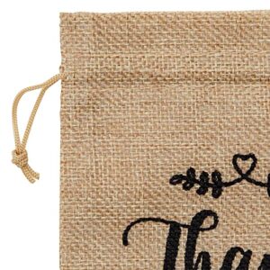 30 Pack Small Burlap Bags with Drawstring for Wedding Favors, Jewelry, Thank You Gift Bag (5x7 In)