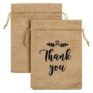 30 Pack Small Burlap Bags with Drawstring for Wedding Favors, Jewelry, Thank You Gift Bag (5x7 In)