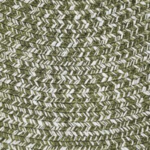 SUPERIOR Reversible Braided Indoor/Outdoor Area Rug, 6' x 9', Green-White