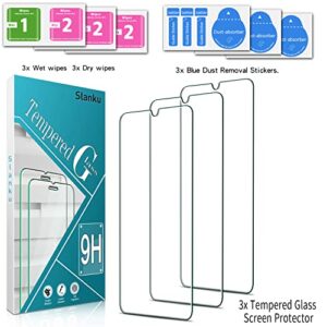 Slanku [3 Pack] Screen Protector For Samsung Galaxy A32 5G, M12 Tempered Glass, Bubbles Free, Case Friendly, Anti-Scratch, Easy to install, 9H-hardness