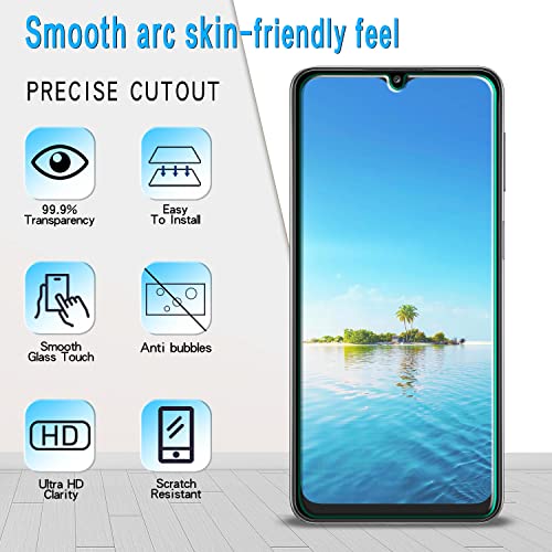 Slanku [3 Pack] Screen Protector For Samsung Galaxy A32 5G, M12 Tempered Glass, Bubbles Free, Case Friendly, Anti-Scratch, Easy to install, 9H-hardness