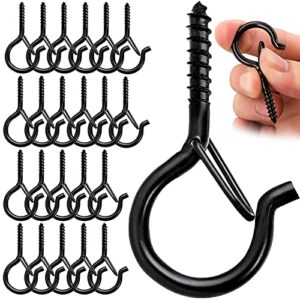 22 pcs screw in hooks outdoor string lights safety screw hook ceiling hooks with safety buckle wall hangers & led lights hangers for party and festival decorations ging