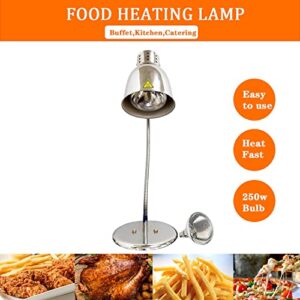 Single Bulb Heat Lamp for Food 250w Food Warming Light Buffet Warmer Lamps for Fries,Fried Food,Pizza,Donuts,Pastas