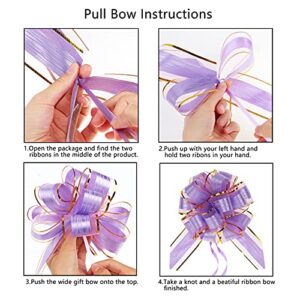 Pull Bows for Gifts Basket Christmas Wrapping Ribbons and Bow Large Bows for Cars A8-9pcs-Multi