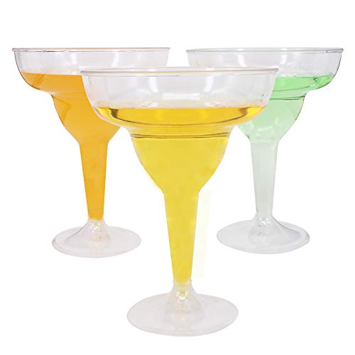 Belinlen 18 Count 11oz Clear Hard Plastic Margarita Glasses/Party Cups Wedding Parties Cocktail Cups