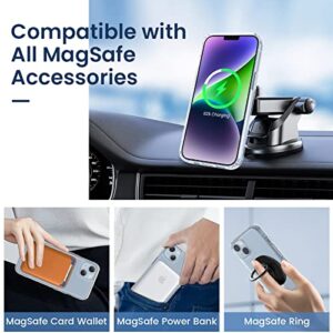 VEGO Clear Case Compatible with iPhone 13 Case & iPhone 14 Case, Magnetic Case with Built-in Magnets Compatible with MagSafe, Crystal Clear Slim Soft TPU Cover for iPhone 13 / iPhone 14 6.1" - Clear