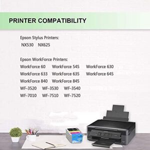 Yumagenta Remanufactured Ink Cartridge Replacement for 127 T127 Ink for WF-3540 WF-3520 WF-3530 WF-7010 WF-7510 WF-7520 NX530 NX625 Workforce 60 545 630 633 635 645 840 845 Printer (Black) (T127-B5)