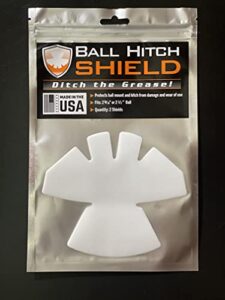 ball hitch shield - fits 2 516 or 2 12 ball replace the grease with a 100 industrial grade teflon shield no more mess, white