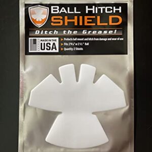 Ball Hitch Shield - Fits 2 516 or 2 12 Ball Replace The Grease with a 100 Industrial Grade Teflon Shield No More Mess, white