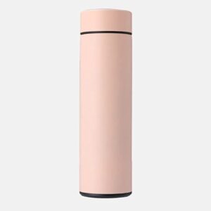 mmsa insulated tumbler bottle with led temperature display in fahrenheit (pink)