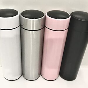 MMSA Insulated Tumbler Bottle with LED Temperature Display in Fahrenheit (Pink)