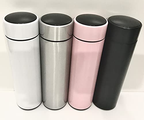 MMSA Insulated Tumbler Bottle with LED Temperature Display in Fahrenheit (Pink)