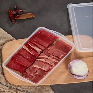 wulikanhua 2 Pack-Cold Dish Storage Container, Deli Meat Container Cold Cuts Fridge Keeper, Cheese Food Storage Container with Lid for Refrigerator, Shallow Low Profile Christmas Cookie Holder