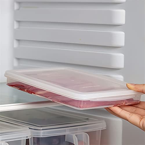 wulikanhua 2 Pack-Cold Dish Storage Container, Deli Meat Container Cold Cuts Fridge Keeper, Cheese Food Storage Container with Lid for Refrigerator, Shallow Low Profile Christmas Cookie Holder